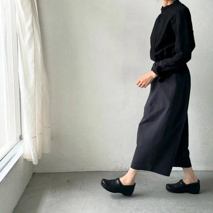 atelier d'antan Perriereコットンワイドパンツ　  ダークグレー