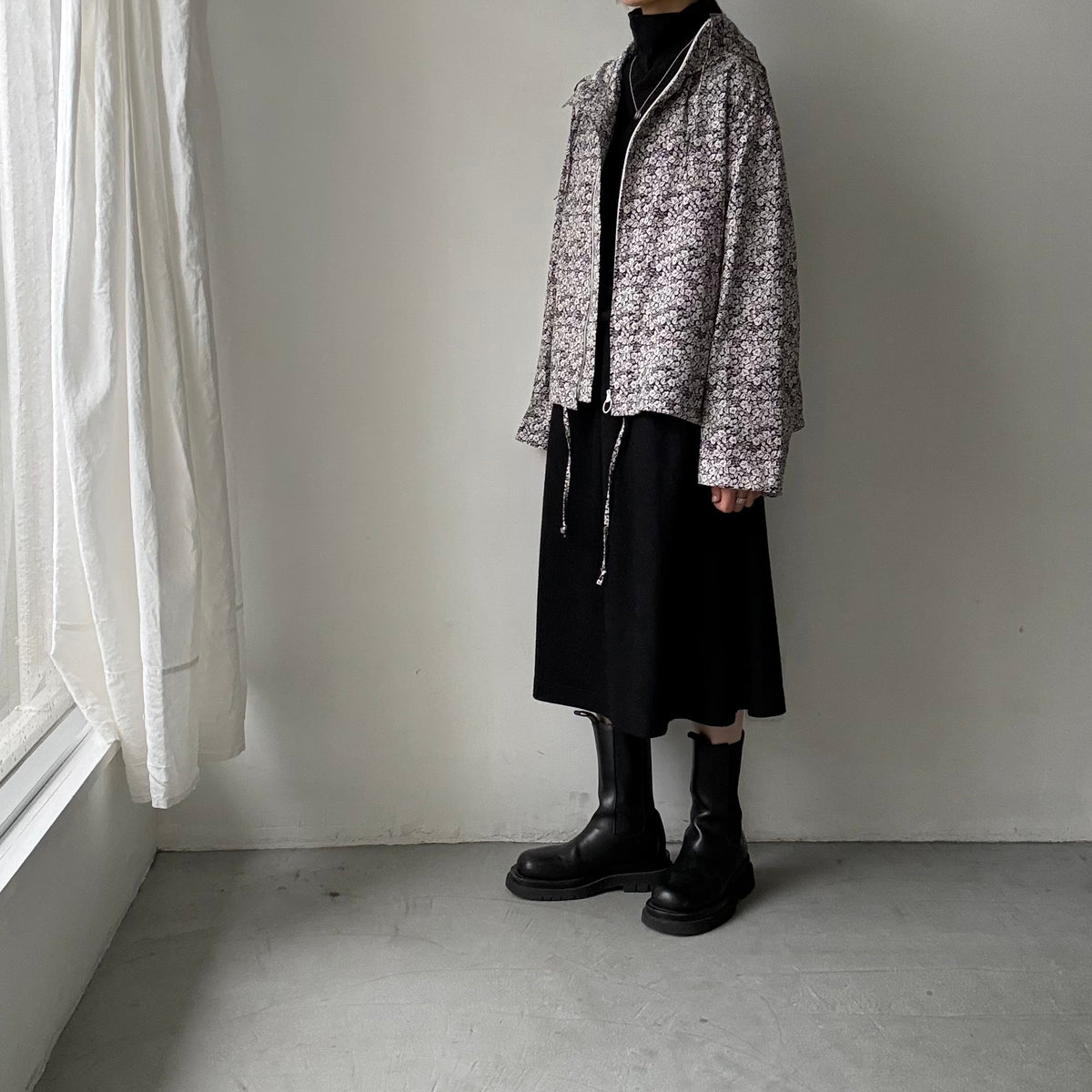 R&D.M.Co  コットンワイルドベリーフーディブルゾン
