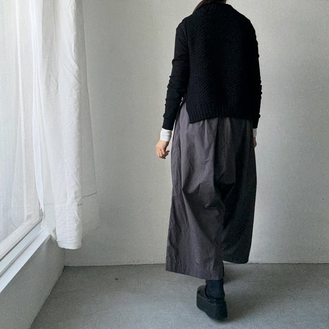 jujudhau  デッドストックコットンワイドパンツ　グレー