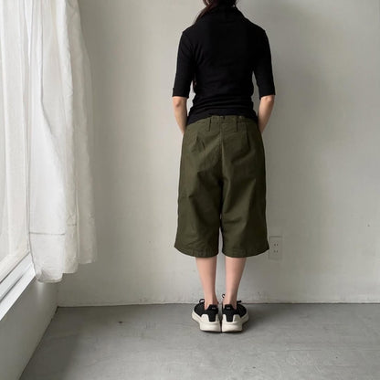 homspun  リップストップハーフパンツ　オリーブ