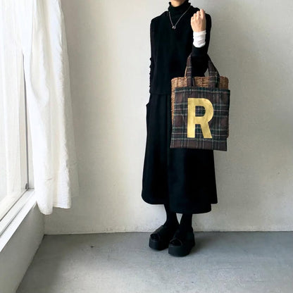 R&D.M.Co  ウールタータンチェックRトートバッグ
