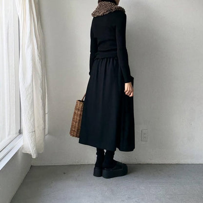 R&D.M.Co  コットンウールフリルカラー　チェック