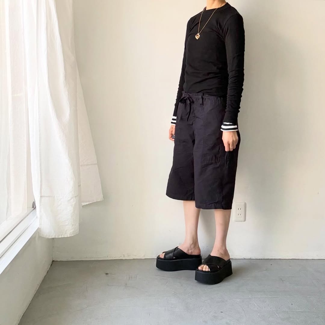 homspun  リップストップハーフパンツ　ネイビー