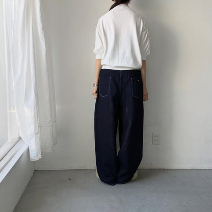 🟡木曜入荷分予約受付中🟡as it is   モックネックコットン5分袖ニット　ホワイト