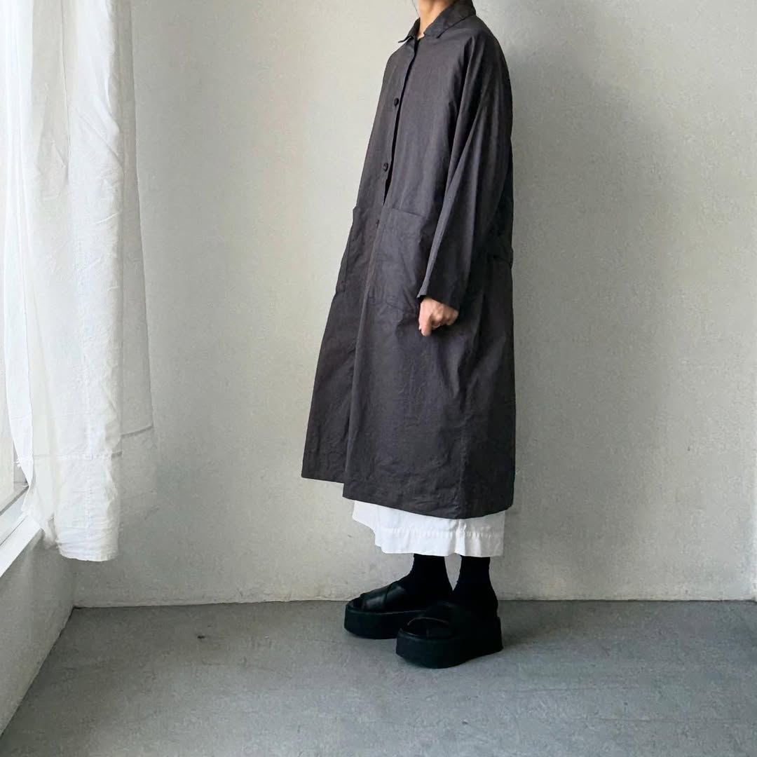 jujudhau  デッドストックコットンワークコート　グレー
