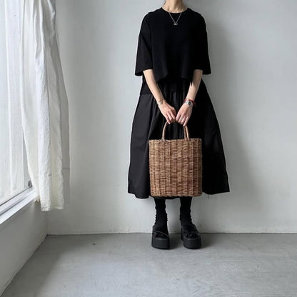 cion コットンTシャツコンビワンピース