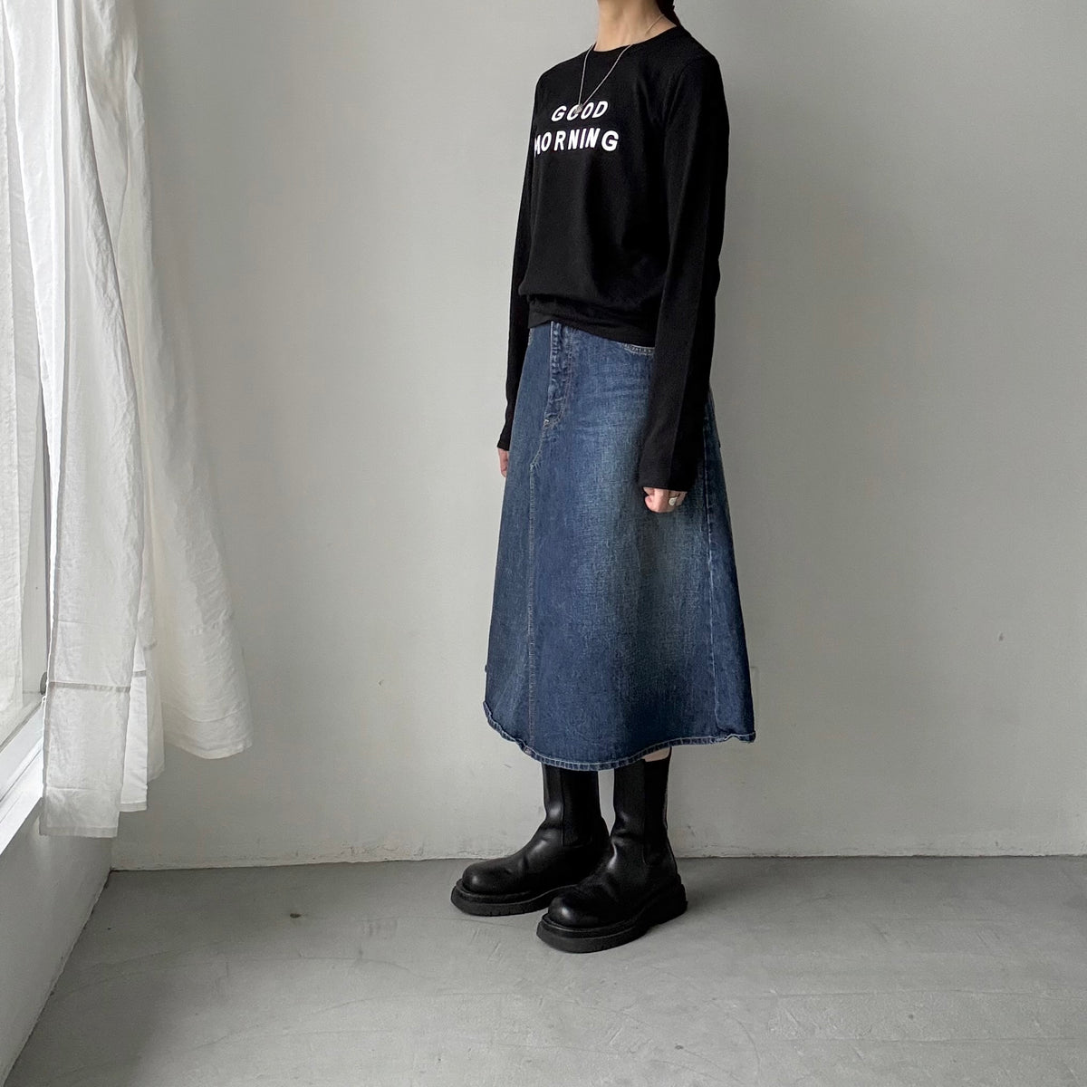 R&D.M.Co  GOOD MORNING長袖Tシャツ