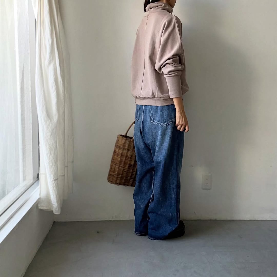 Linenya  コットンハイネックプルオーバー　ベージュ