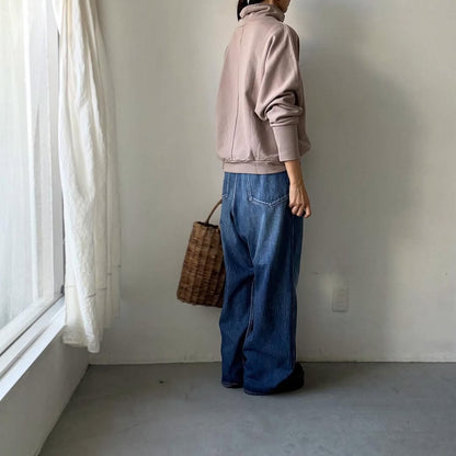 Linenya  コットンハイネックプルオーバー　ベージュ