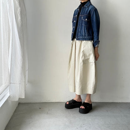 TENNE HANDCRAFTED MODERN ビッグポケットキュロット　ベージュ