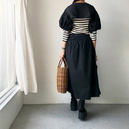 R&D.M.Co  コットンポリエステルタフタプルオーバーボレロ