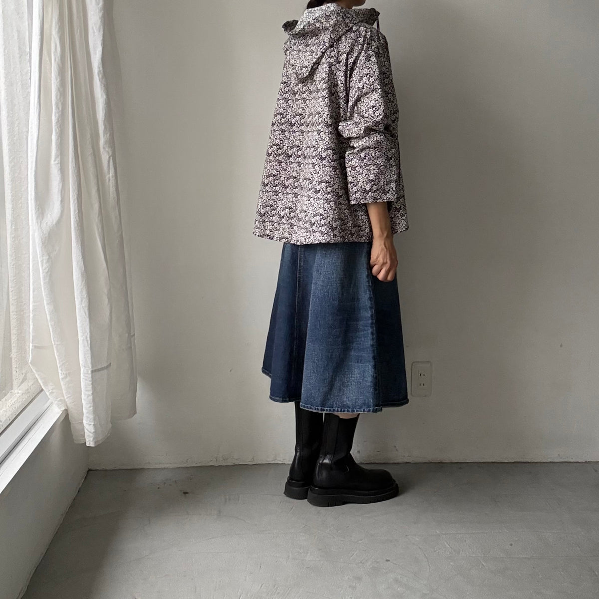 R&D.M.Co  コットンワイルドベリーフーディブルゾン