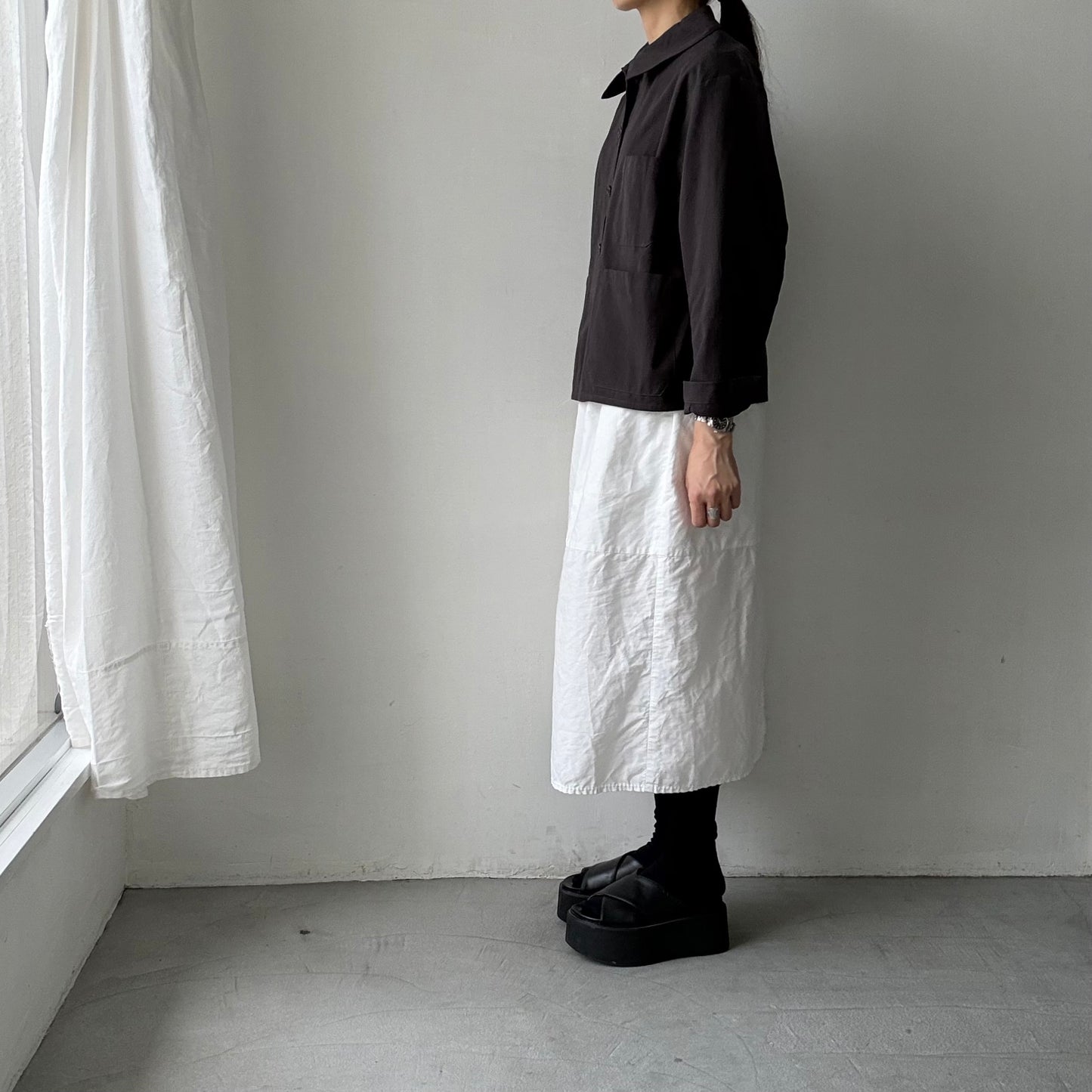 atelier d'antan Kantor コットンジャケット　ダークグレー
