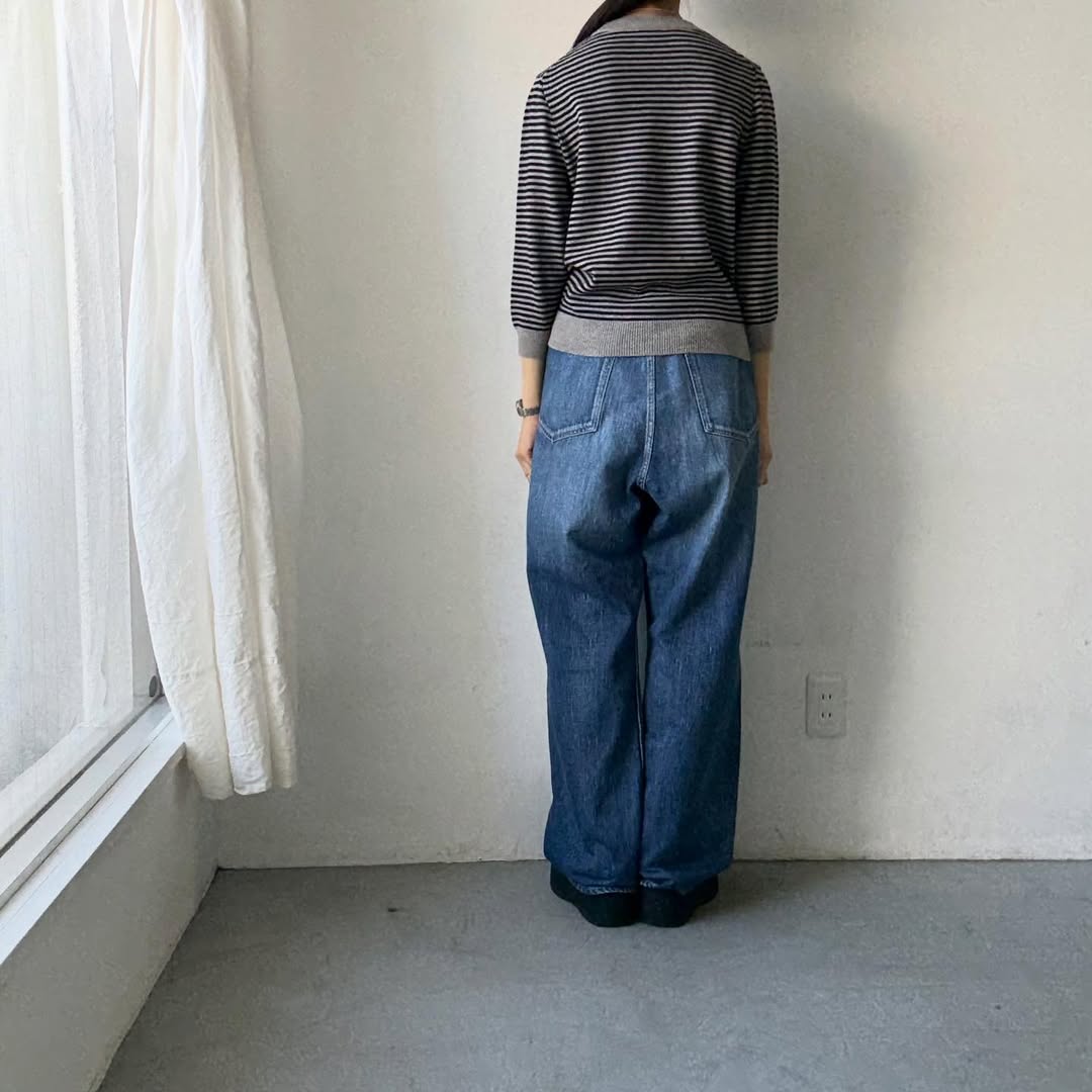 R&D.M.Co  ウールカシミアポケットプルオーバー　ボーダー