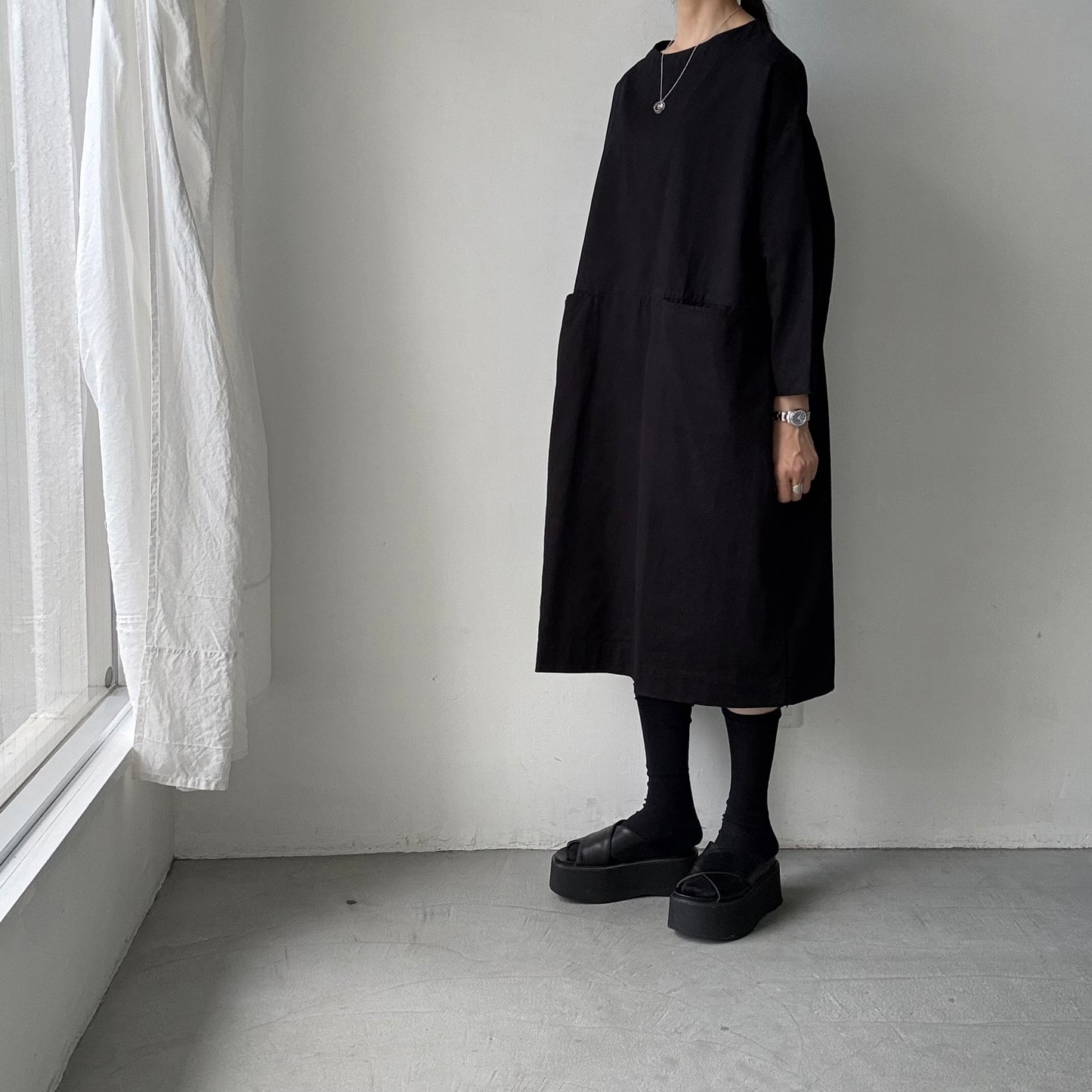 jujudhau デッドストックコットンイージードレス