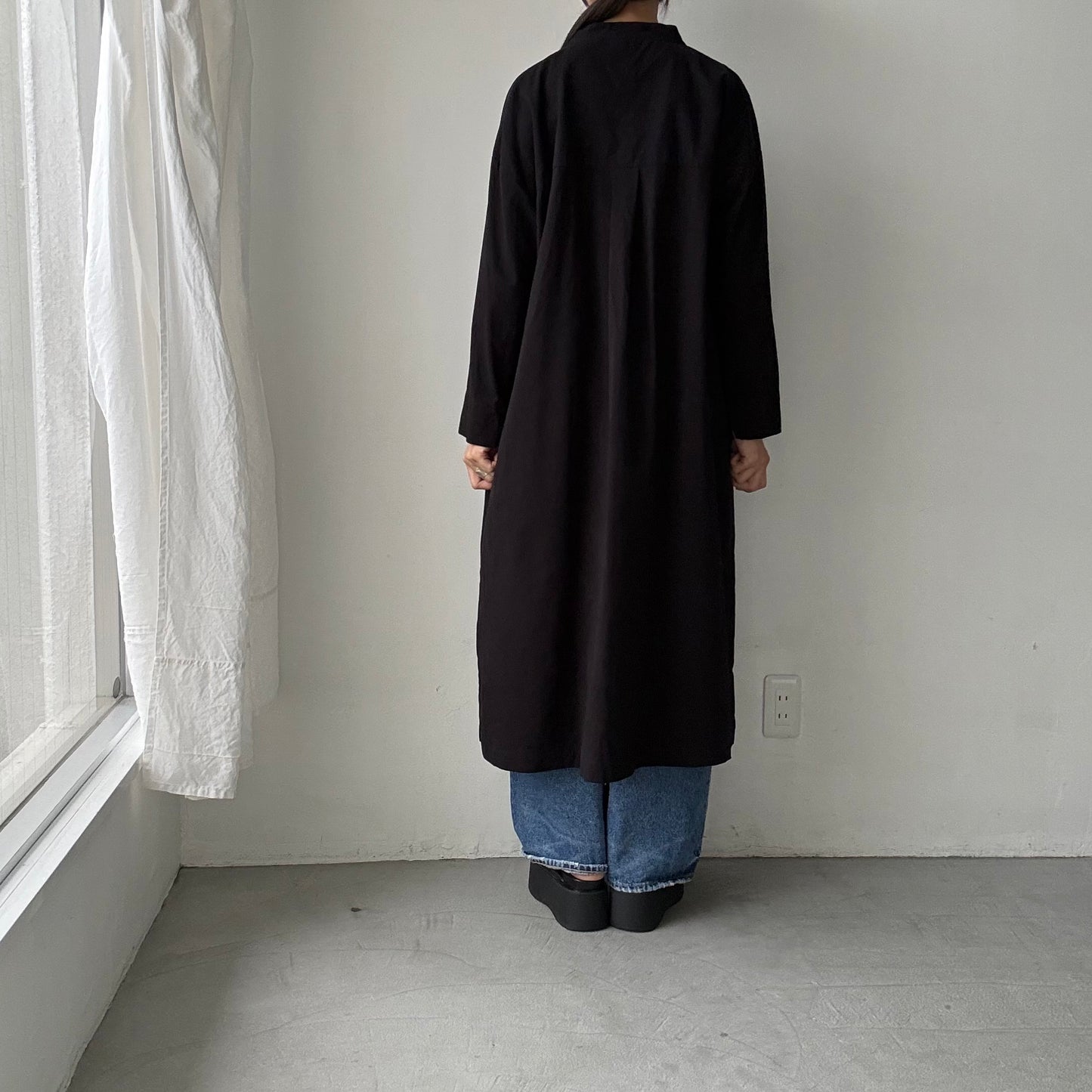 jujudhau デッドストックコットンプルオーバードレス