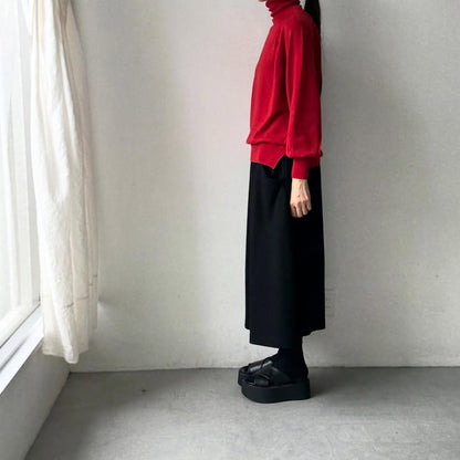 atelier naruse ウールタートルネックニット　レッド