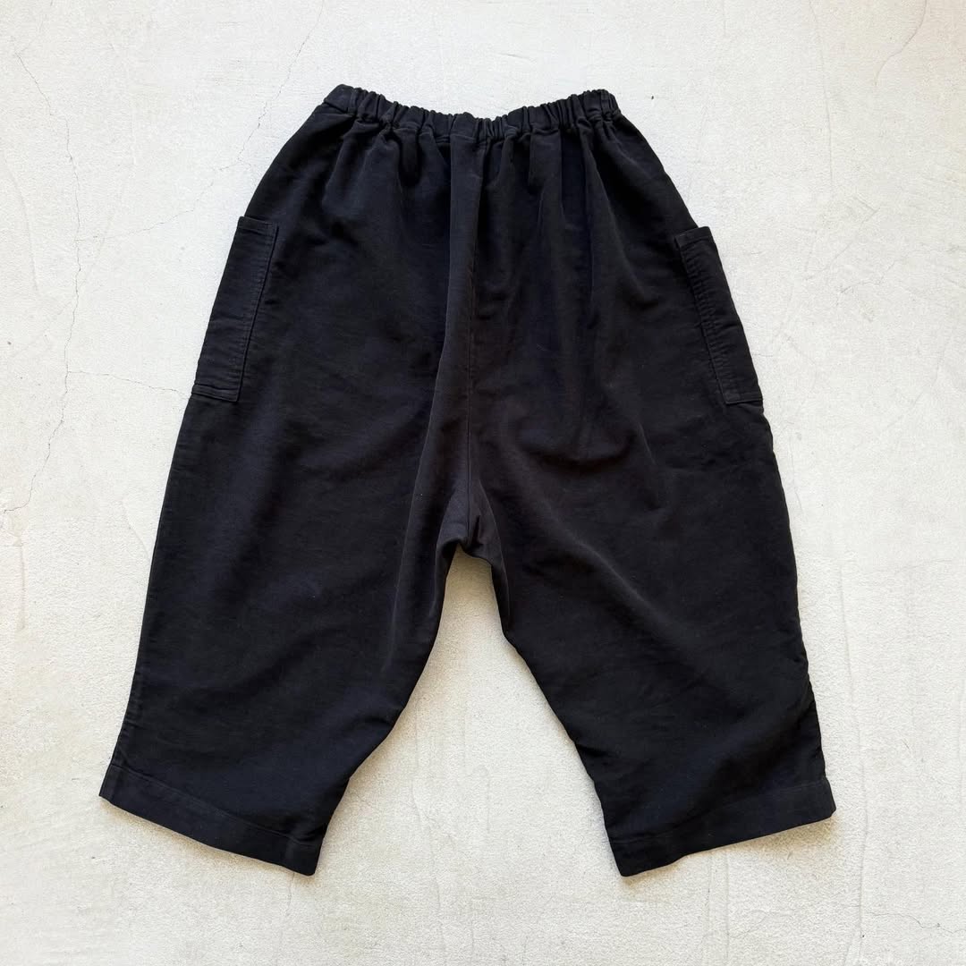 homspun オーガニックコットン起毛8分丈パンツ