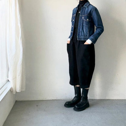 homspun オーガニックコットン起毛8分丈パンツ