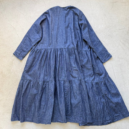 jujudhau デッドストックデニムティアードドレス