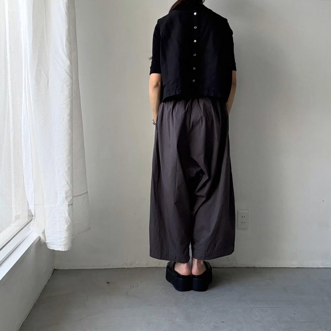 jujudhau  デッドストックコットンワイドパンツ　グレー