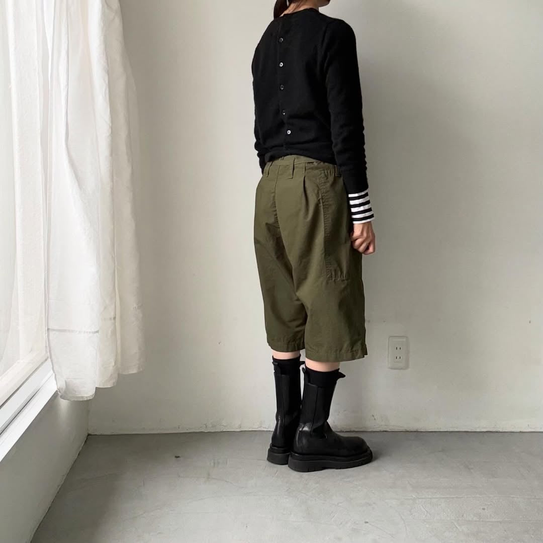 homspun  リップストップハーフパンツ　オリーブ