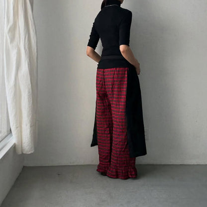 R&D.M.Co  シェーディングチェックサロンエプロン