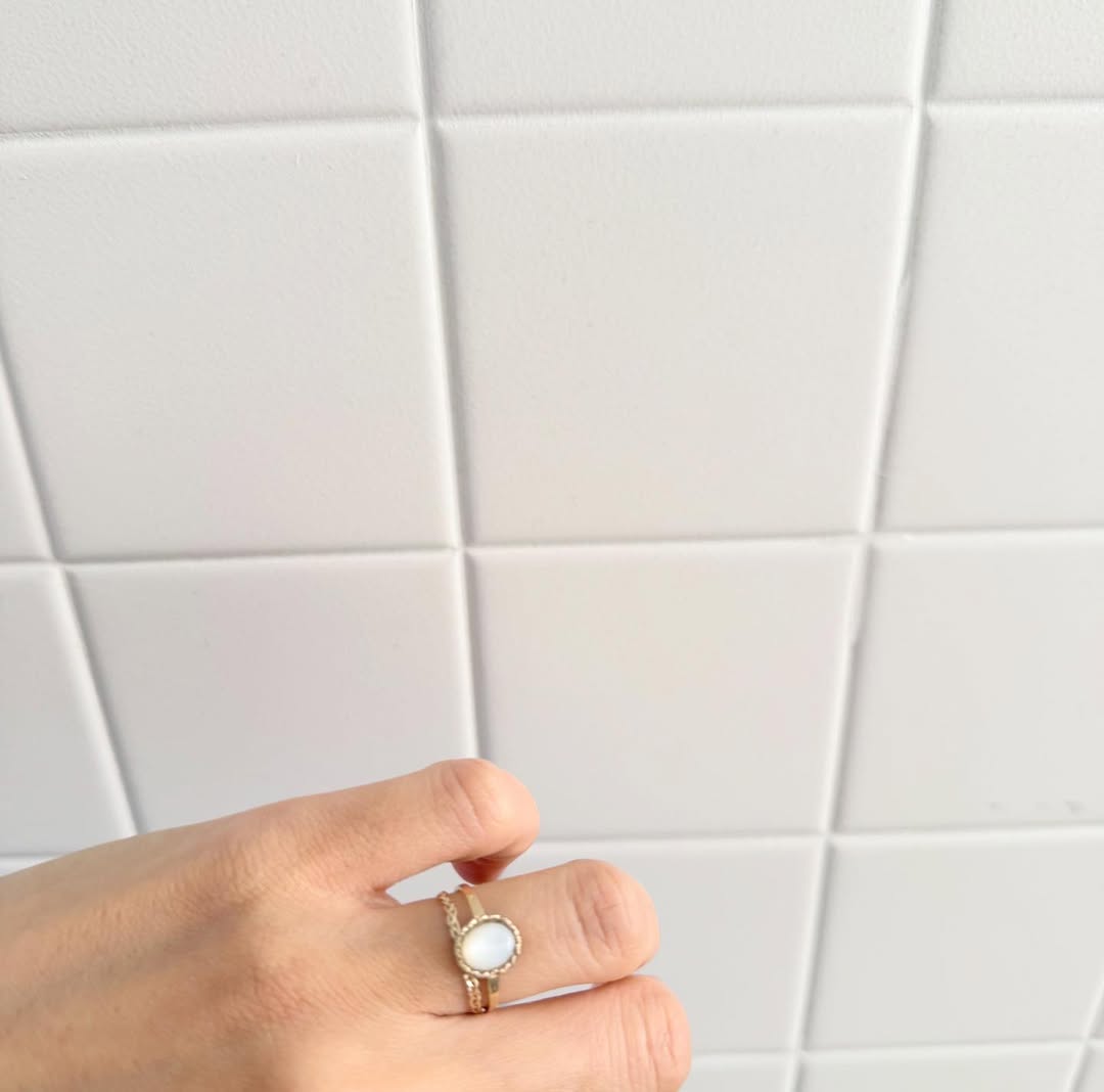 Toile Bijoux オーバルシェルリング