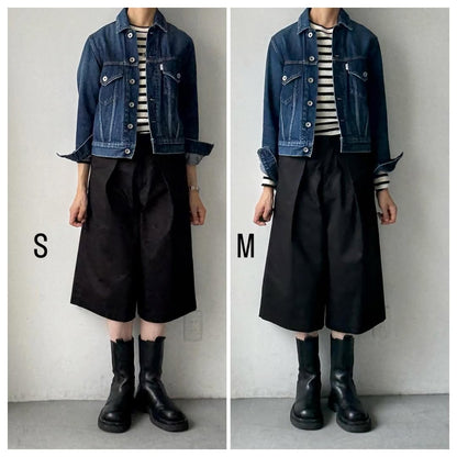 R&D.M.Co  チノクロスガウチョパンツ　ブラック