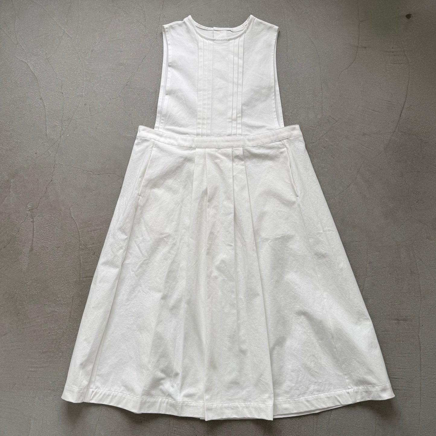 atelier d'antan ×blanc  kobell コットンエプロンドレス　ホワイト