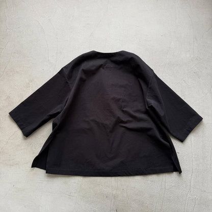 atelier d'antan Bouvetコットンプルオーバー　ブラック