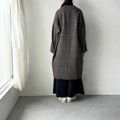 atelier naruse ハリスツイードウールコクーンコート