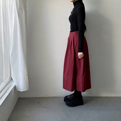 MAGALI オールドコットンラップ風スカート　レッド
