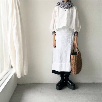 R&D.M.Co  ワイルドベリーガーゼショール　ブラック×ホワイト