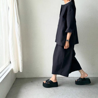atelier d'antan Bouvetコットンプルオーバー　  ダークグレー