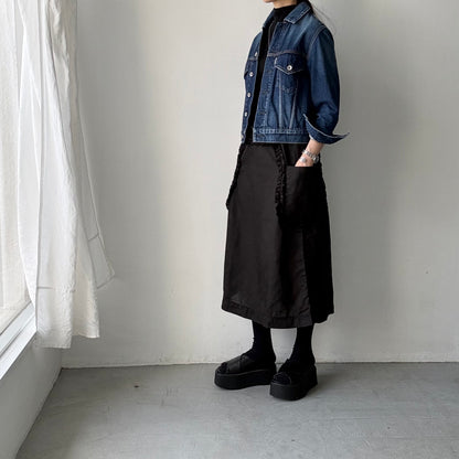 R&D.M.Co  リネンガーメントダイフリルデコレーションスカート