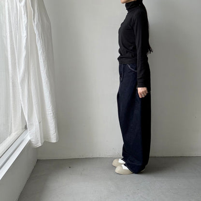MAGALI コットンウールハイネックカットソー　ブラック