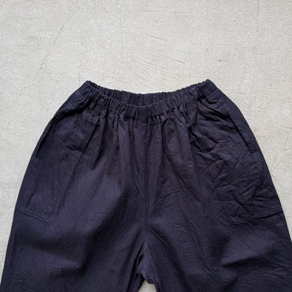 homspun デニムギャザーパンツ　ブルー