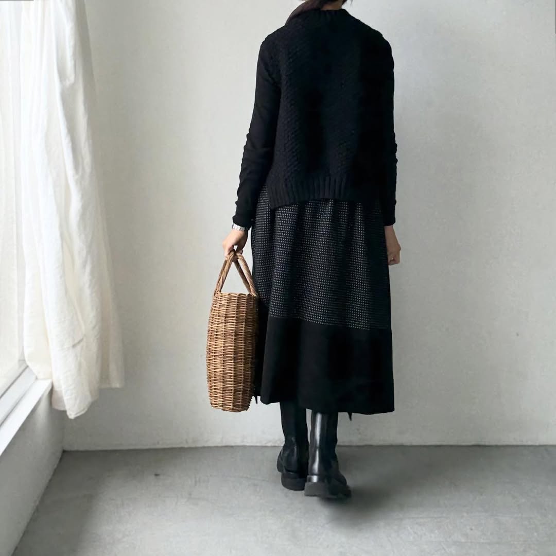 MAGALI  ピンドットツイードヴィンテージスカート