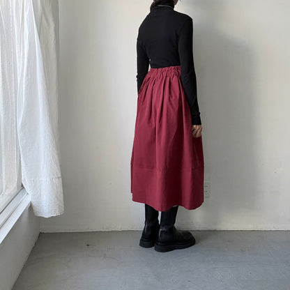 MAGALI オールドコットンラップ風スカート　レッド