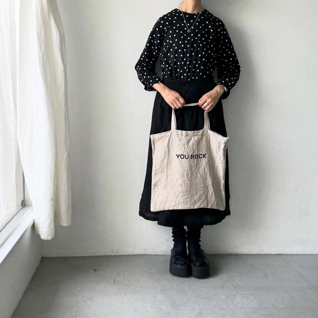 R&D.M.Co  YOU ROCK リネントートバッグ