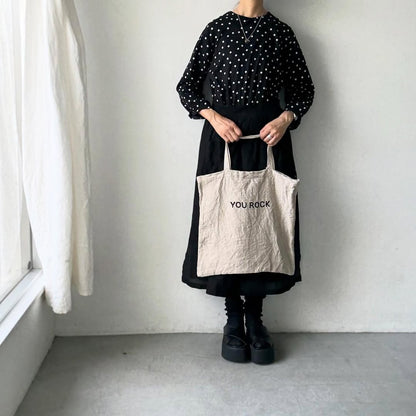 R&D.M.Co  YOU ROCK リネントートバッグ