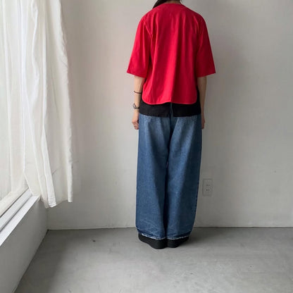 homspun  天竺5分袖カーディガン
レッド