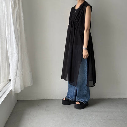 TENNE HANDCRAFTED MODERN オーガンジー2wayロングドレス