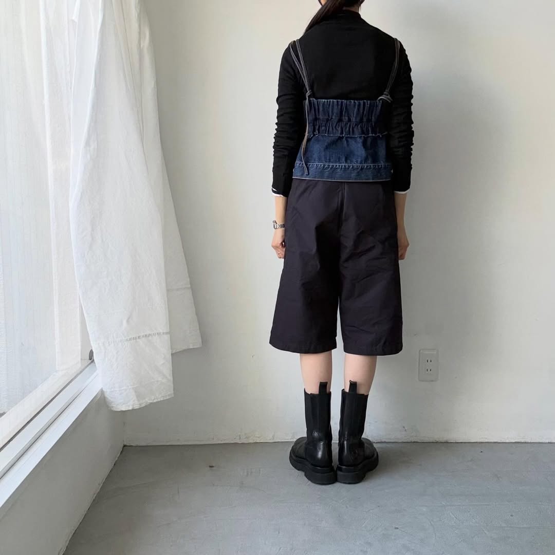 homspun  リップストップハーフパンツ　ネイビー