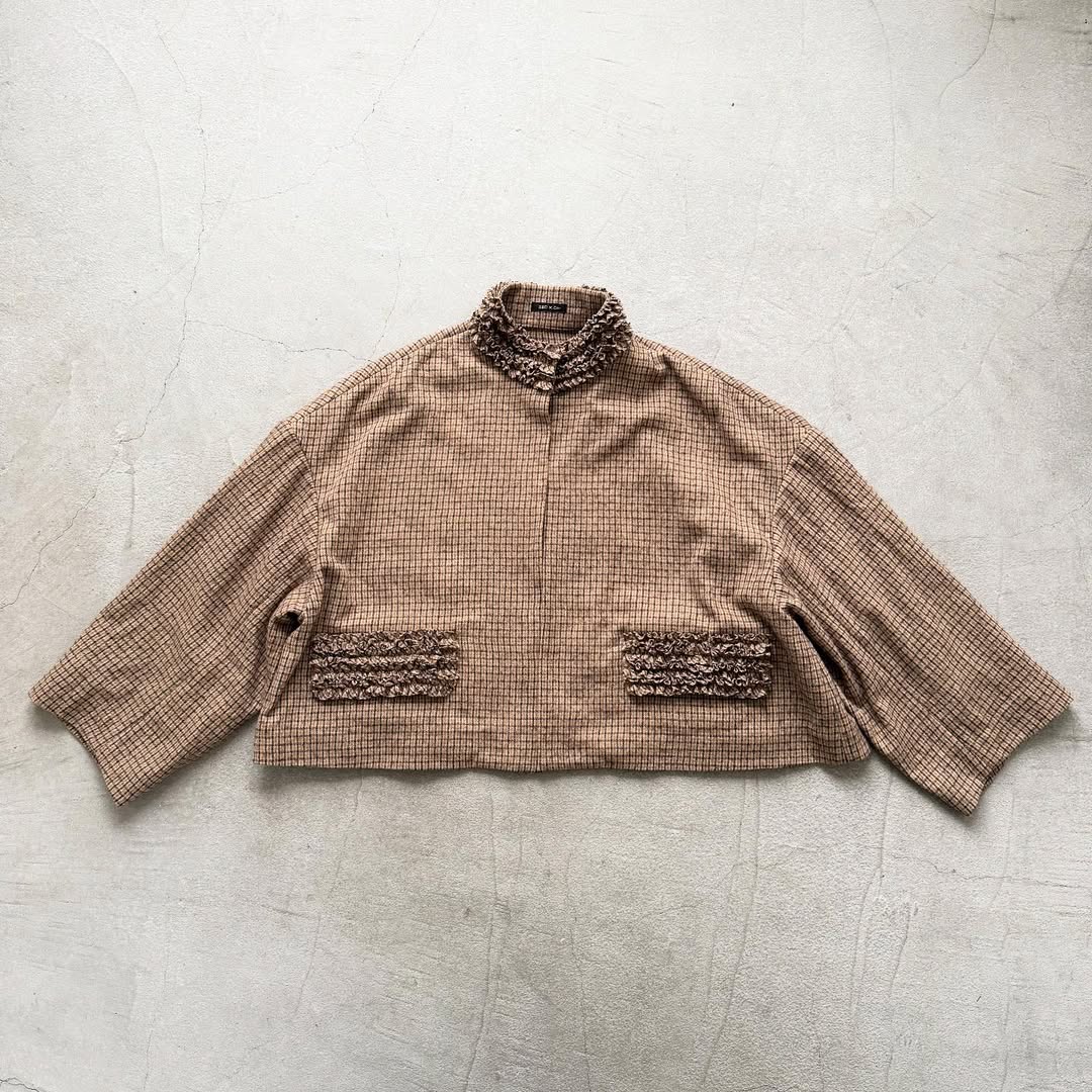 R&D.M.Co  フリルデコレーションジャケット　チェック