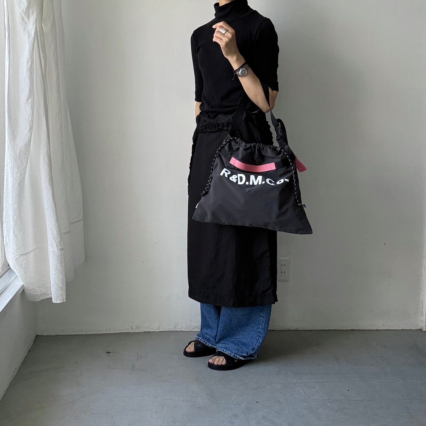 R&D.M.Co 　ショッピングバッグ　ダークグレー