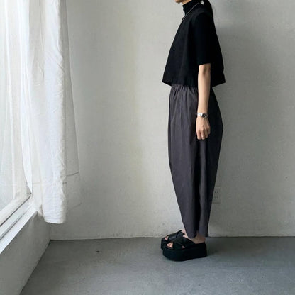 jujudhau  デッドストックコットンワイドパンツ　グレー