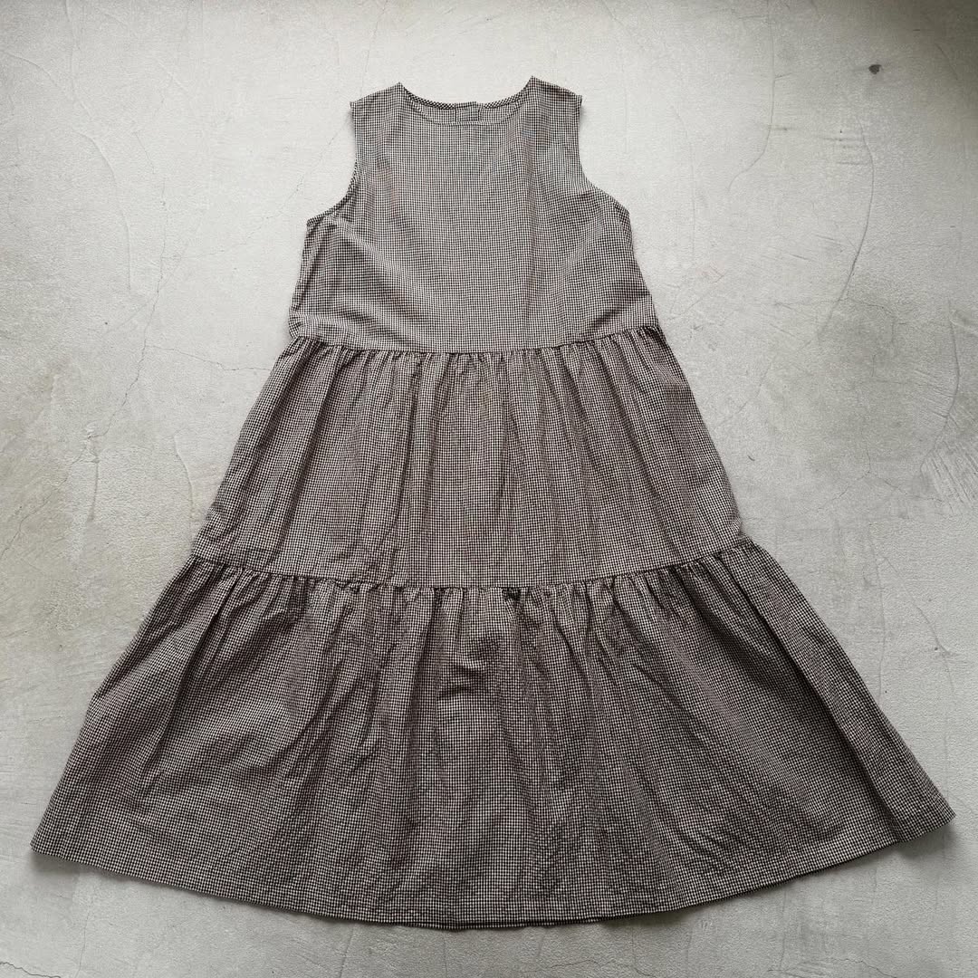 Linenya  ティアードワンピース　チェック