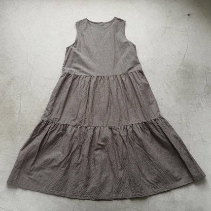 Linenya  ティアードワンピース　チェック